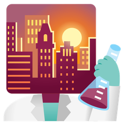 sunset and test tube