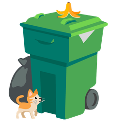 sunset and wastebasket