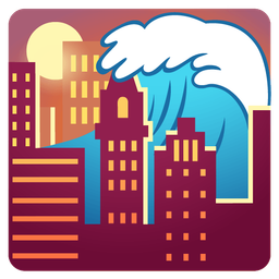 sunset and water wave