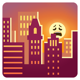 sunset and weary face