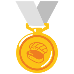 Sushi and 1st place medal