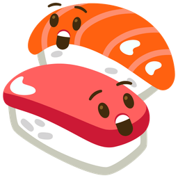 Sushi and Astonished face