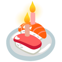 Sushi and Birthday cake