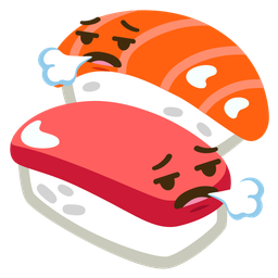 Sushi and Face exhaling