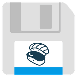 Sushi and Floppy disk
