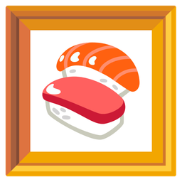 Sushi and Framed picture