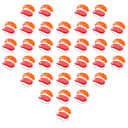 Sushi and Heart suit