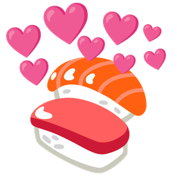 Sushi and Heart with arrow