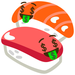 Sushi and Money-mouth face