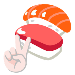 Sushi and Peace symbol