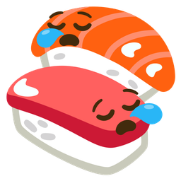 Sushi and Sleepy face