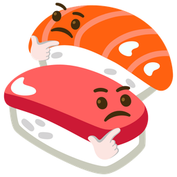 Sushi and Thinking face