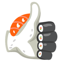 Sushi and Thumbs up