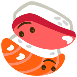 Sushi and Upside-down face