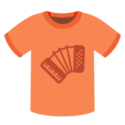 t-shirt and accordion