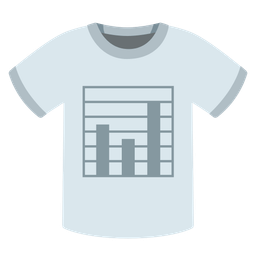 t-shirt and bar chart