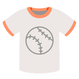 t-shirt and baseball