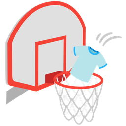 t-shirt and basketball