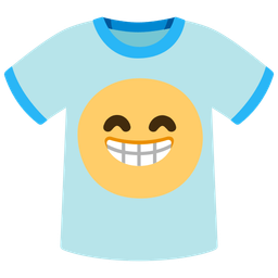 T-shirt and Beaming face with smiling eyes