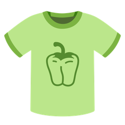 t-shirt and bell pepper