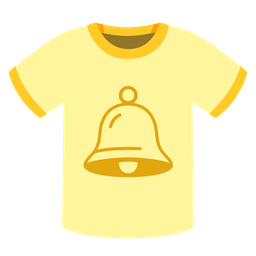 t-shirt and bell