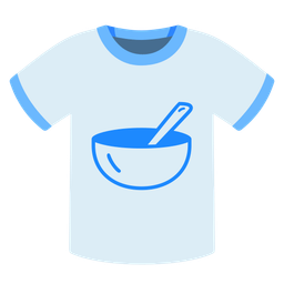 t-shirt and bowl with spoon