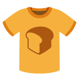 t-shirt and bread
