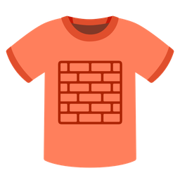 t-shirt and brick