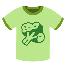 t-shirt and broccoli