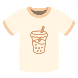 t-shirt and bubble tea