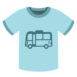 t-shirt and bus