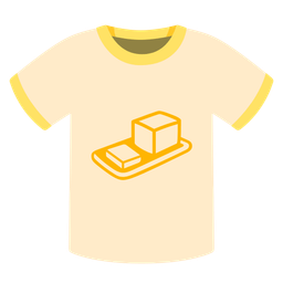 t-shirt and butter