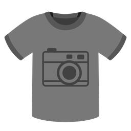 t-shirt and camera