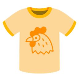 t-shirt and chicken