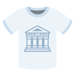 t-shirt and classical building