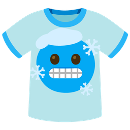 t-shirt and cold face