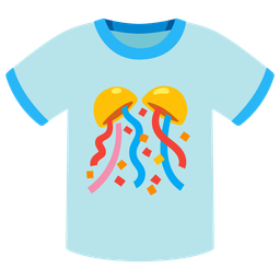 t-shirt and confetti ball