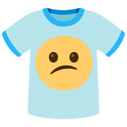 t-shirt and confused face