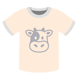 t-shirt and cow face