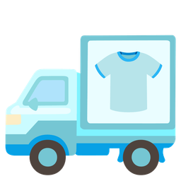 t-shirt and delivery truck