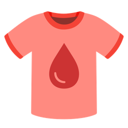t-shirt and drop of blood