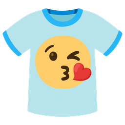T-shirt and Face blowing a kiss