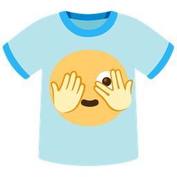 t-shirt and face with peeking eye