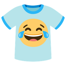T-shirt and Face with tears of joy