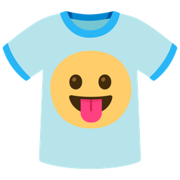 T-shirt and Face with tongue