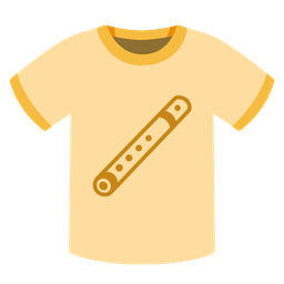 t-shirt and flute