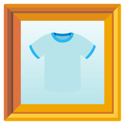t-shirt and framed picture