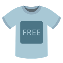 t-shirt and FREE button