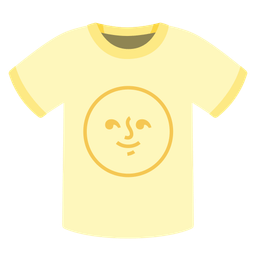 t-shirt and full moon face