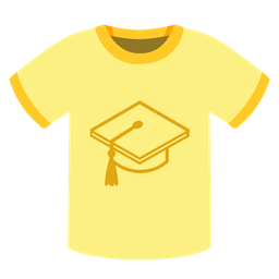t-shirt and graduation cap